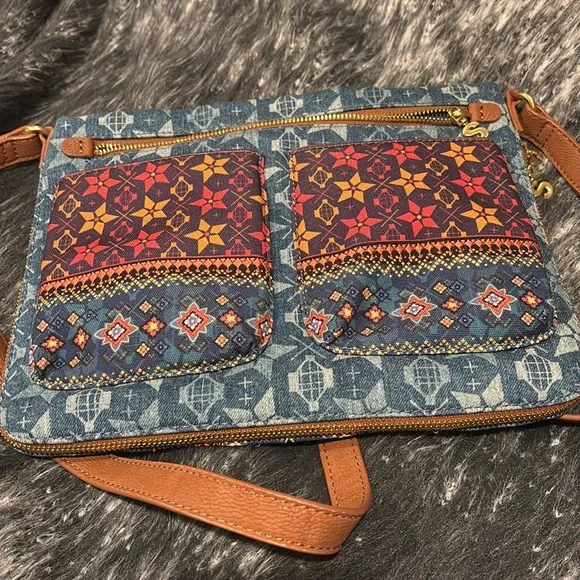 Desigual Crossbody Bag Patchwork Adjustable Boho Embroidered - Picture 2 of 13